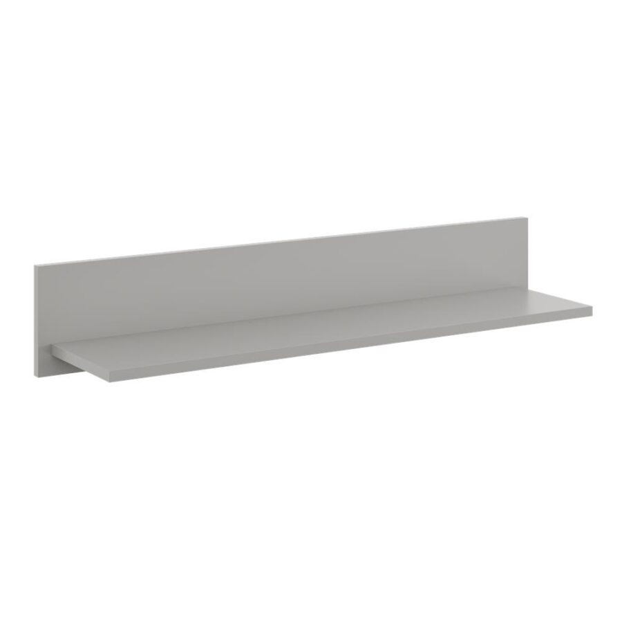 nowoczesna minimalistyczna półka na ścianę wisząca prosta 100 cm szara