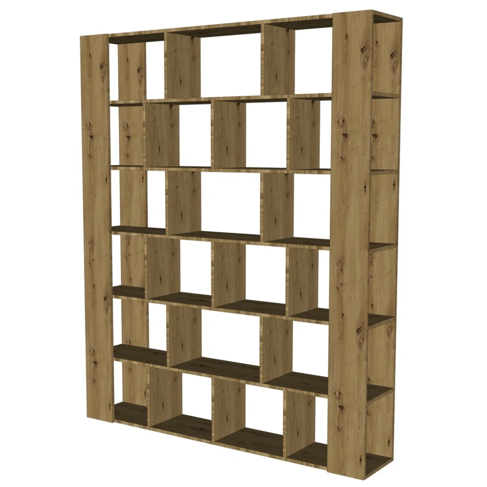 Regał Otwarty Dwustronny Przedzielający Pokój Nowoczesna Biblioteczka FERRO 180x202,7 cm