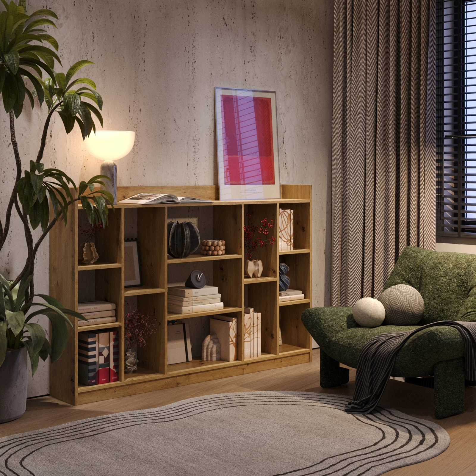 regał na książki biblioteczka nowoczesna meblościanka komoda szafka RTV LIGNO