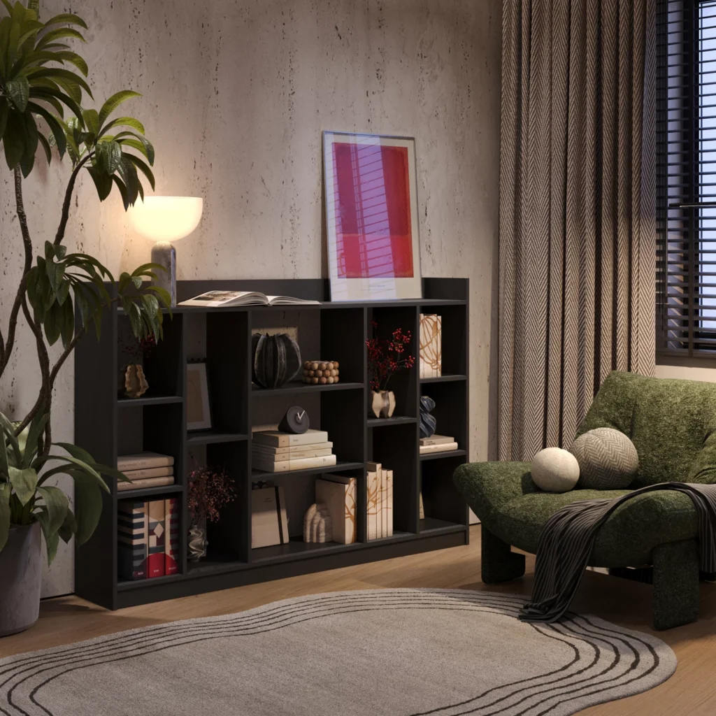 regał na książki biblioteczka nowoczesna meblościanka komoda szafka RTV LIGNO