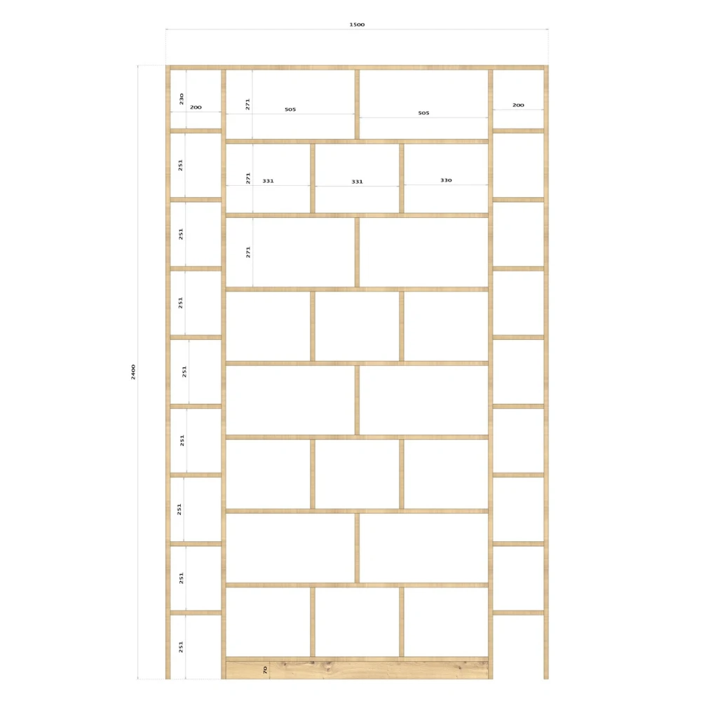 Regał na Książki do Salonu Stylowa Biblioteczka REKTOR 150x240,5 - obrazek 2