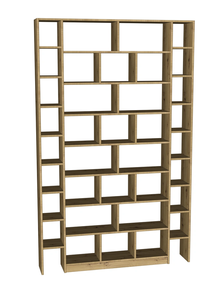 Regał Otwarty Dwustronny Przedzielający Pokój Nowoczesna Biblioteczka FERRO 180x202,7 cm - obrazek 4