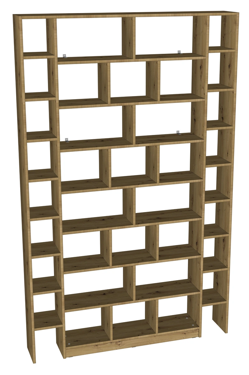 Regał Otwarty Dwustronny Przedzielający Pokój Nowoczesna Biblioteczka FERRO 180x202,7 cm - obrazek 3